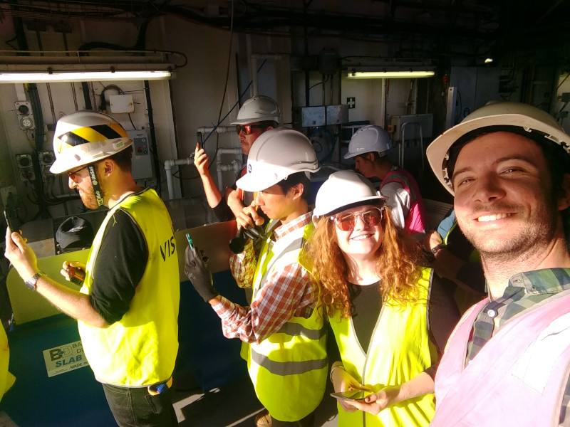 Waiting on the deck watching the dredge being winched in from the seafloor