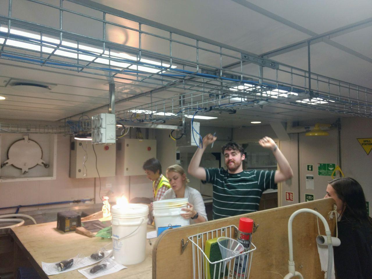 Relief after the final dredge was processed.