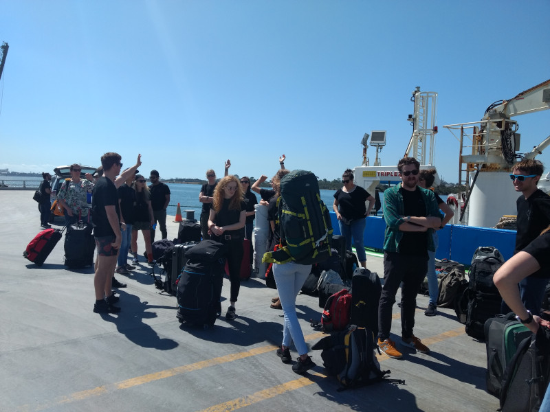 Disembarking the ship